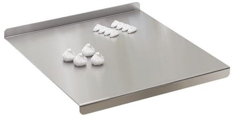 Tagliere a 2 lati in acciaio inox con labbro, tagliare verdure e carne, tagliere a forma di L per impastare tappetini da taglio (colore: 2 lati 50 x 70 cm)