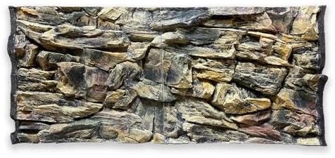 ZooPaul Aquarium Rückwand 3D 120x60cm Terrarium Hintergrund Fels Stein Wurzel Struktur Amazonas NEU