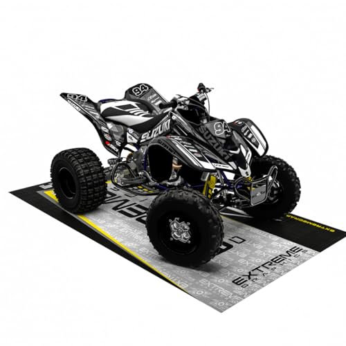 Extreme Graphics Aufkleber-Set Suzuki LTZ mit hoher Beschichtung, Dunkelweiß