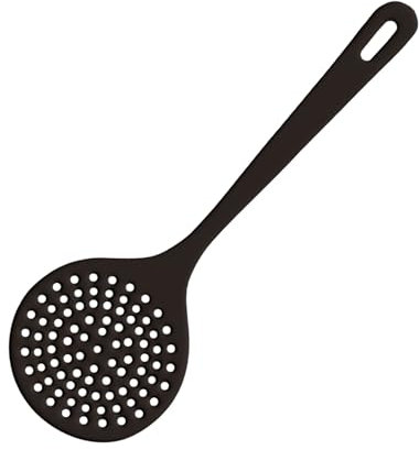 Fackelmann Fenix Espumadera de Cocina, Material RPET 100% Reciclado, Plástico Reciclable con Alta Resistencia al Calor hasta 210ºC, Alta Durabilidad, Anti Rayaduras, Color Negro, 31x8 cm, 1 ud.