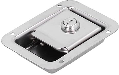 Serrure de Remorque, Dispositif Antivol en Acier Inoxydable 304, Serrure de Porte de Remorque, Serrure de Remorque avec 2 Clés pour Camping-car, Remorques, Camions de Pompiers