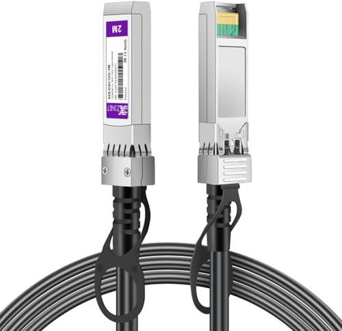 10G SFP+ DAC Twinax Kabel 2M(6.6ft) 26AWG, 10GBASE-CU SFP+ auf SFP+ Direct Attach Kupfer Passives Kabel für Cisco SFP-H10GB-CU2M, Ubiquiti UACC-DAC-SFP10-2M, Meraki, Netgear und mehr, 0.5-7m Optional