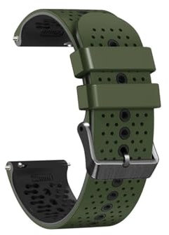 Mefloar 22 mm Silikonarmband passend for Suunto Vertical / 9 PEAK Pro / 9 Peak / 5 Peak Uhrenarmband Armband Ersatzzubehör(Army green Black)
