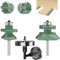 MAYLINE Router Bit Set 1/4 Inch Shank 2 PCS, Woodwork Milling Groving Cutter Router Bits Sets Tongue Groove Rail Stile Wood Miter Cabinet CNC Cutting Tool for Doors Table (TR-04)