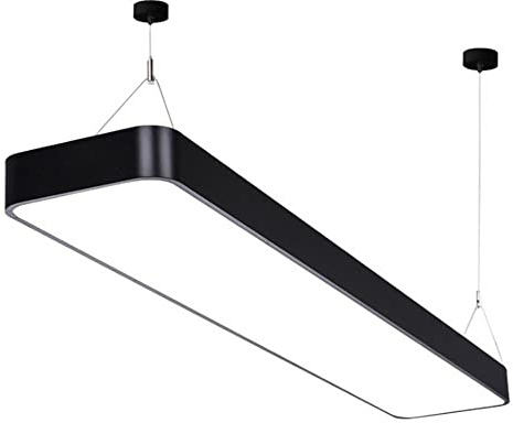 XLDZ Modern Rectangular LED Chandelier, Minimalist Pool Table Pendant Lamp, Adjustable Height Light Fixture for Billiard Room, Dining Room, Office, Gym(White Light-6000k,150CM-72W)