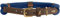 HUNTER Hundehalsband Malia, Farbe: dunkelblau/Dunkelbraun, aus geschmeidigem Tau & robustem Leder, leicht, strapazierfähig, moderner & eleganter Look, frische Farben, Made in Germany, Größe: 65