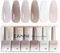 CANNI Vernis à Ongles Gel Semi Permanent 6 Couleur Lot UV Nail Polish Nude gris marron rose blanc laiteux Semi-permanent Set Valentinstag für Maniküre Nageldesign