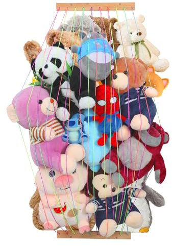 NIUBEST Kuscheltier-Aufbewahrungsorganisatoren, Plüschspielzeughalter, hängendes Plüschtier-Zoo-Netz für Kinderzimmer, Spielzimmer, Schlafzimmer mit verstellbarer Länge, groß, verbessert