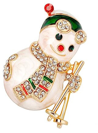 Yardenfun Bunte Weihnachtsmann Schneemann Brosche Modische Emaille Anstecknadel Für Hemden Jacken Und Pullover Festlicher Schmuck Für Damen Und Herren