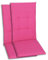GO-DE Textil Bequeme und attraktive Polsterauflagen für Hochlehner-Gartenstühle (2er-Set, Uni Pink, Hochlehner)