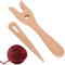 Zestivra Lucet Fork, set di aghi in legno con occhio grande, accessori per lavori a maglia, utensili per intrecciare, cucito, forcelle intrecciate, uncinetti, set per lavori a maglia