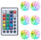 Anluomania 6PCS Luces Piscina con Mando, Luces Sumergibles IP68 Impermeable, Luz Subacuáticas, Iluminación de Piscina Color, 4 Modos 16 Colores, para Decoración Acuario Estanque Bodas Fiesta
