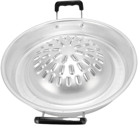 BAFOVY Thai BBQ Grill Pan 2 in 1 Non Stick Even Heating Aluminum Hot Pot Grill Charcoal Pan for Indoor Outdoor with Gas Stove Compatibility (30cm/11.81in Original Color)
