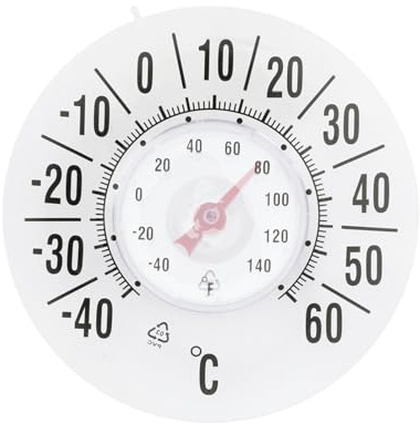 Thermomètre Extérieur - Ventouse Aspirante Analogique Étanche - Indicateur De Température Extérieure Et Jauge De Pièce,Pour Maison Dortoir Intérieur Fenêtre Pièce Jardin Patio Garage