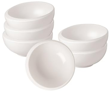 Villeroy & Boch - NewMoon Dipschälchen 6er Set, kleine Schalen für köstliche Dips und Fingerfood, Premium Porzellan, weiß, spülmaschinengeeignet