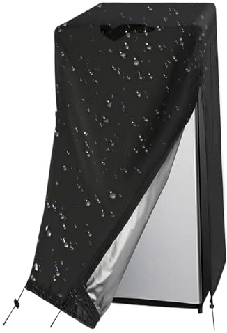 Refrigerator Covers, Refrigerator Cover, Waterproof & Dustproof Wrap 23x33x71, Oxford Cloth Outdoor Fridge Cover with Drawstring & Front Zipper For Upright Freezer, Beverage