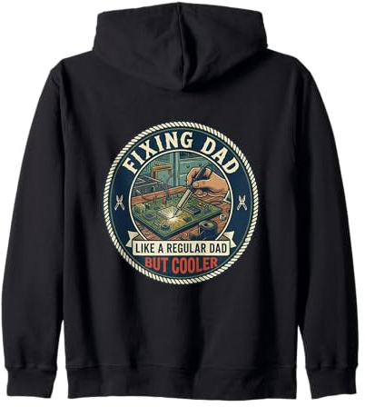Funny Fixing Dad Repair Technician DIY Handyman Father's Day Zip Hoodie