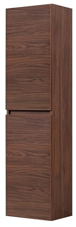 3E 3xE living.com Wandhängende Badezimmersäule, Farbe: Eiche-Nussbaum, 136 x 27 x 35 cm