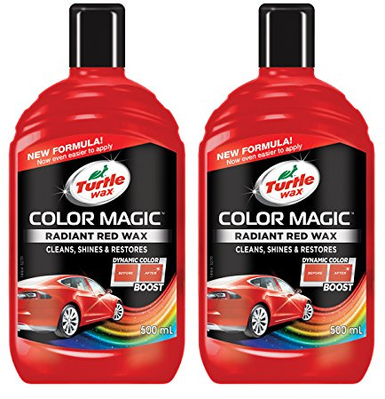 2 x Turtle Wax Color Magic Autopolitur, 500 ml, strahlendes rotes Wachs