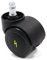 hjh OFFICE 619045 5x Elektrisch leitfähige Rollen 11x50 mm Bürostuhl Rollen für harte Böden | Vermeidung von statischer Aufladung
