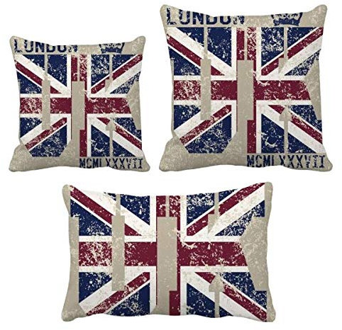 DIYthinker London King UK die Union Jack Flag Wurf Kissen Set Einfügen Kissen Abdeckung Home Sofa Dekor Geschenk