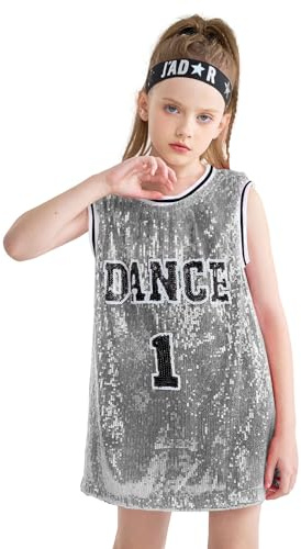LOLANTA Ropa Hip Hop Niña Lentejuelas Ropa de Baile Trajes de Baile Callejero