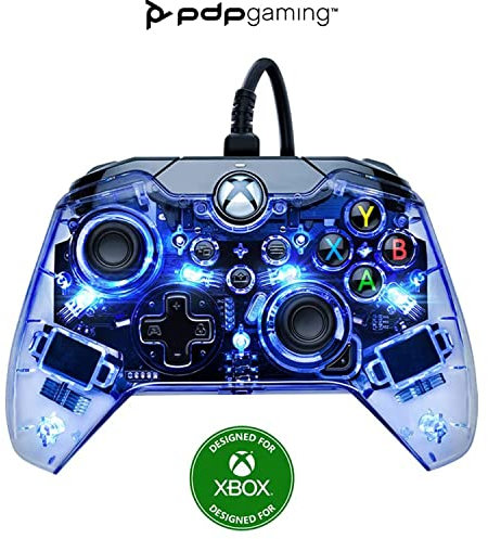 PDP Afterglow LED-Gamecontroller, kabelgebunden, RGB-Farblichter, USB-Anschluss, Audiosteuerung, Gamepad mit dualer Vibration, Xbox Series X|S, Xbox One, PC