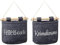 Bada Bing 2er Set Filztasche Aufbewahrungsbox GRAU Filz Spruch Ca. 18 x 15 x 7 cm Türhänger Deko Trend Zum Hängen 50