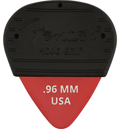 Fender® Juego de 3 púas para guitarra Delrin 351 Dura Tone Delrin 351, 0.96 mm, 3 unidades, grosor de 0.96 mm, color rojo fiesta