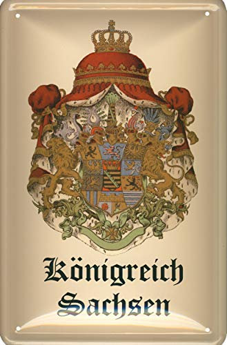 Blechschild 20x30cm Königreich Sachsen