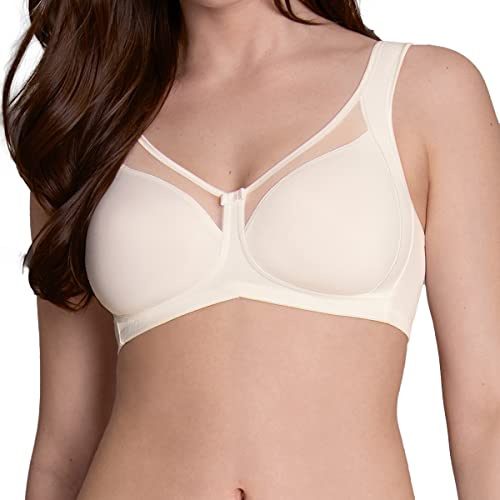 Anita Clara Komfort-BH ohne Bügel – Damen BH mit Halt & Komfort | Dreigeteilte Cups, Entlastungsträger, Mikrofaser, hoher Rücken, bis Cup H