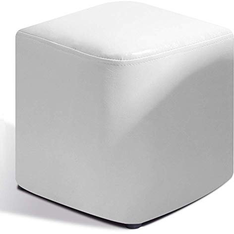 Sywlwxkq Leder gepolsterter Würfel-Hocker Ottomane, Hocker Fußschemel Massivholz Quadratisches Leder Wohnzimmer Couchtisch Kleine Bank-j 30x30x30cm (12x12x12)