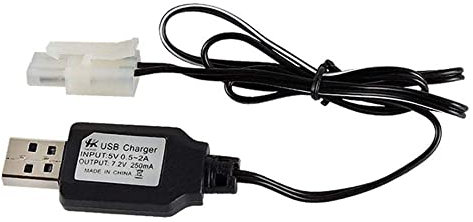F-Mingnian-rsg Premium spare parts 7.2V 250mA USB Charger compatible with Tamiya Connector Plug NiMH compatible with NICD RC Model Battery Pack Replacement accessories