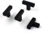 CVIUYO 4 Pack 2Inch Black Cupboard Handles, Kitchen Cupboard Door Handles, T Bar Handle, Square Cabinet Handle for Cabinet/Wardrobe/Bathroom with Screws