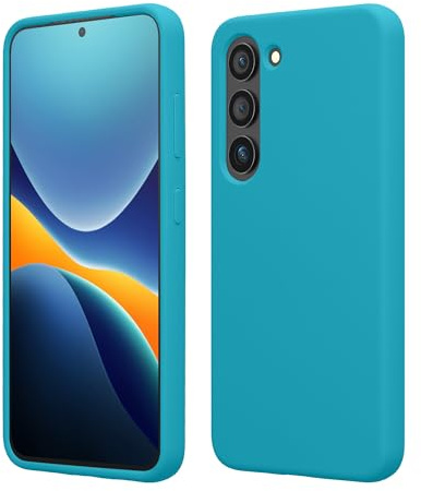 kwmobile Handyhülle für Samsung Galaxy S23 Hülle - Case Silikon - Kabelloses Laden - Schutzhülle Cover in Cool Glacier