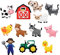 LOVIVER Zoo Filz Tier Tiere Nähen für Kinder Kuscheltiere Set DIY Bastel- und Nähset Kinderzimmer Nähen für Kinder für Kleinkinder Kinder Mädchen Jungen, Stil d