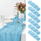6 Packungen Käsetuch-Tischläufer, 3 m, babyblaue Gaze-Tischläufer, Tischdekoration, 90 x 300 cm, rustikaler Käsetuch-Tischläufer, transparenter Käsetuch-Stoff, Tischläufer für Hochzeit(Babyblau)