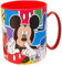 Tazza in plastica riutilizzabile Topolino Paperino Pippo Disney adatta al microonde BPA Free capacità 350 ml tazza per bambini