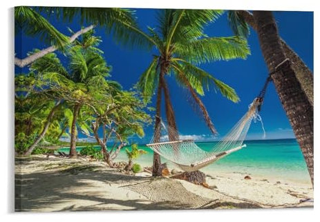 DUDOK Puzzle 1000 Teile für Erwachsene und Kinder ab 8 Jahren, Hängematte unter tropischen Palmen, Klassisches Puzzle, Unisex, 1000 Stück, 1 Set, 38x26cm