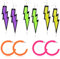 CHRI Neon 80er 90er Jahre Accessoires Ohrringe 5 STK, Neon Party Outfit Accessoires Bunte Acryl Ohrringe für 80er 90er Jahre Party
