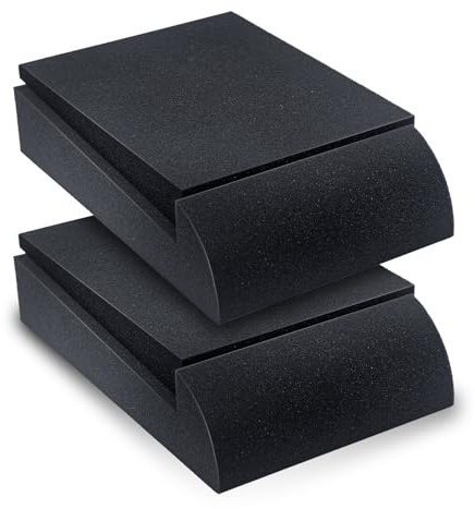 Liquid Stands - almohadillas para orejas de aislamiento de sonido para monitor de estudio para altavoces, almohadillas para orejas de espuma de alta densidad de 3 a 4.5 pulgadas que evitan vibraciones
