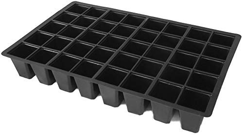 Muddy Hands Seed Starter Trays Reusable Plant Bedding Seedling Germination Tray - fits Inside Full Size Seed Trays (5, 40 Cell)