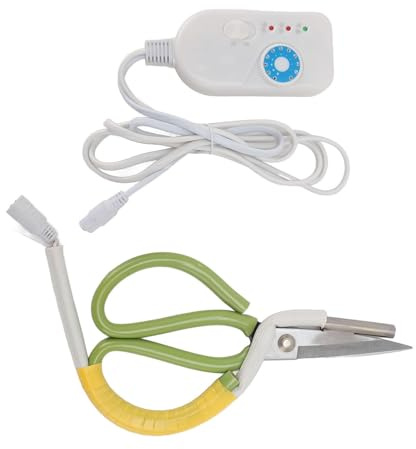 Forbici Elettriche Forbici da Sarto Riscaldate Elettriche, Forbici Pratiche con Scala di Temperatura, Forbici Riscaldate Macchina da Taglio per Tessuti, Potente Utensile da