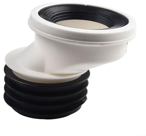 EpheyFIF Kit de raccordement de WC, tuyau de raccordement excentrique pour toilettes, buse de raccordement de WC, raccord de cuvette de toilette, buse de vidange droite excentrique (C)