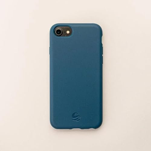 Wave Case iPhone SE (2020 & 2022) Phone Case - Eco-Friendly Wheat Straw Phone Case with Shock-Absorbing Corners | 2mm Raised Lip | Ultra-Thin Design, 360° Protection | Blue