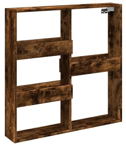 vidaXL Wandschrank, Wandregal Hängeschrank mit Stauraum, Schrank Regal Hängend Dekorativ, Wohnzimmer Schweberegal Bücherregal Hängeregal, Räuchereiche Holzwerkstoff