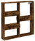 vidaXL Wandschrank, Wandregal Hängeschrank mit Stauraum, Schrank Regal Hängend Dekorativ, Wohnzimmer Schweberegal Bücherregal Hängeregal, Räuchereiche Holzwerkstoff