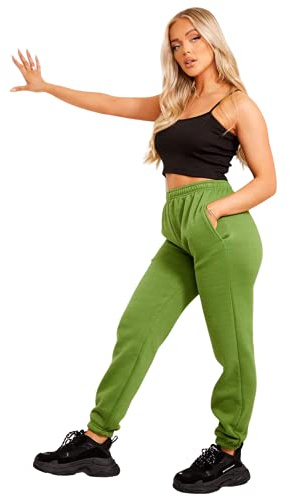 STAR FASHION Womens Fleece Joggers Relax Fit Warm Trouser Jogging Bottoms Drawstring Elastic Waist Trouser Ladies Casual Winter Tracksuit Pocket Jog Pants