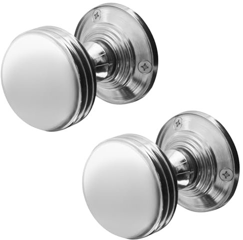 EAI Lined Door Knobs Polished Chrome | 1 Pair of Mortice Knobs (55mm) for Internal Doors