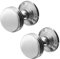 EAI Lined Door Knobs Polished Chrome | 1 Pair of Mortice Knobs (55mm) for Internal Doors